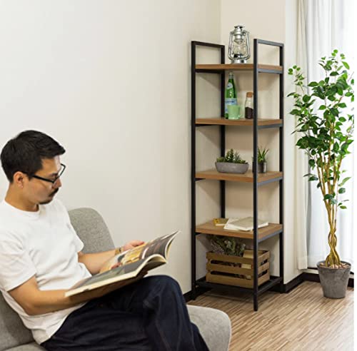 Amazon｜ラック スチール 幅43cm 5段 シェルフ オープンラック